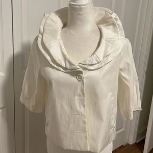 Samuel Dong jacket/croptop, size S, white EUC